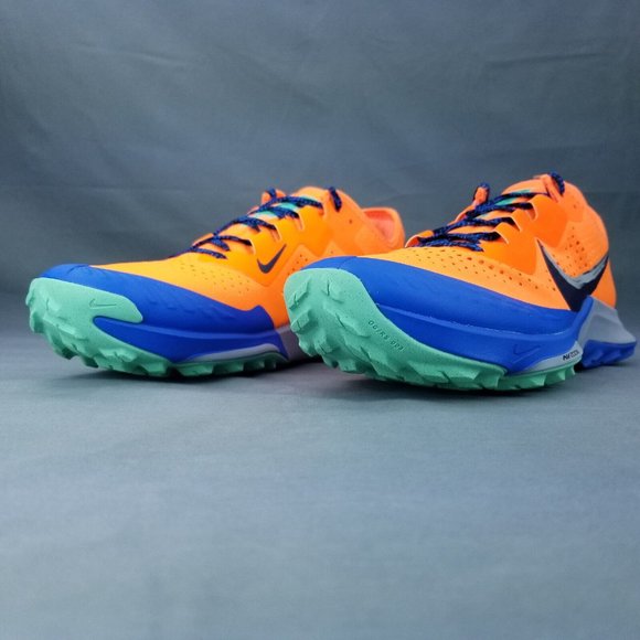 Nike Air Zoom Terra Kiger 7 Trail Mens Running Orange Blue CW6062 800 Sizes 9-13 - Picture 3 of 9